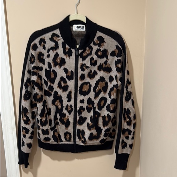 Leopard Print Cardigan Sweater - Picture 1 of 2